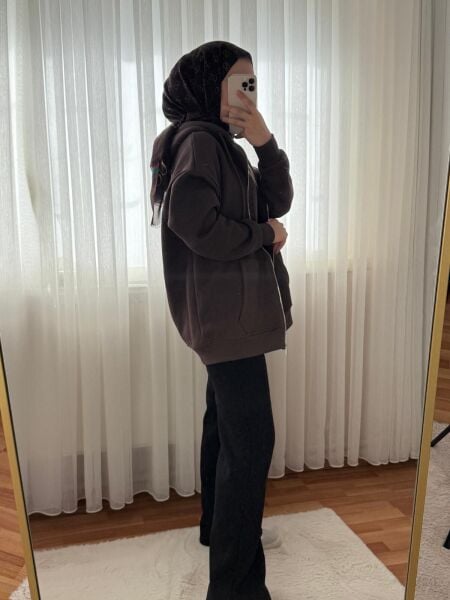 Oversize Kapşonlu Sweat